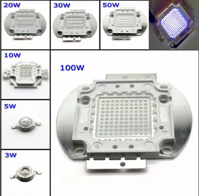 Professional Grade 365nm UV Light - High Power 10W to 500W Ultraviolet LED Chip