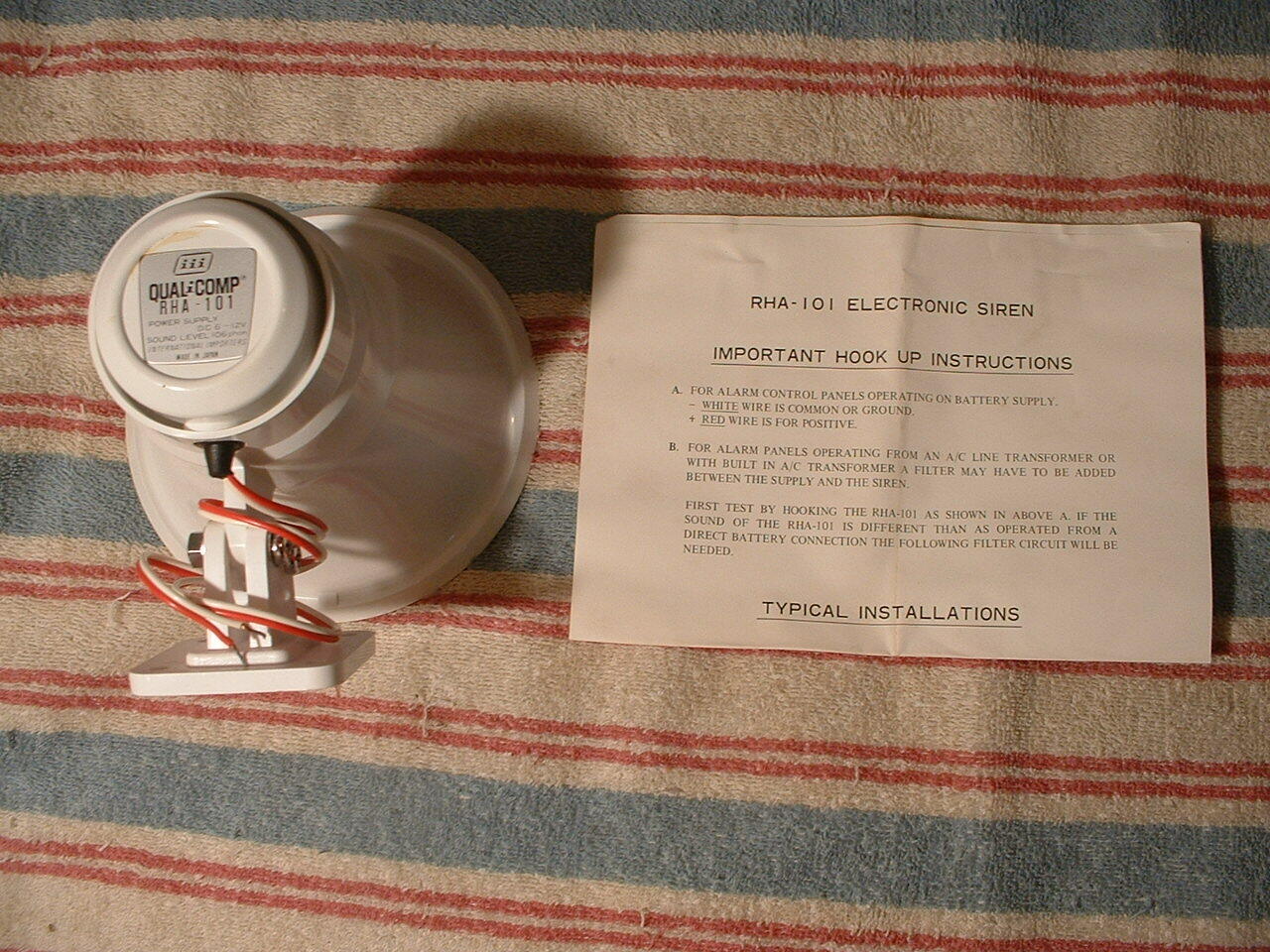 QualiComp RHA-101 Electronic Siren 6-12 Volt