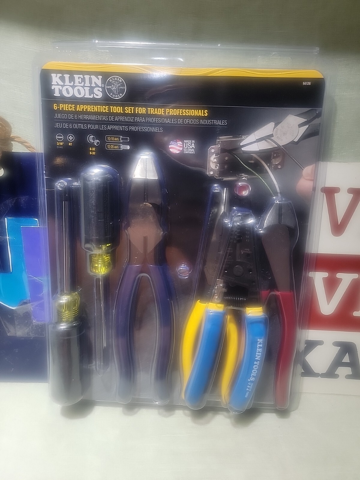 1 KLEIN TOOLS # 94126 6-PIECE APPRENTICE TOOL SET FOR ELECTR. TRADE PRO.🤑FS&H🤑