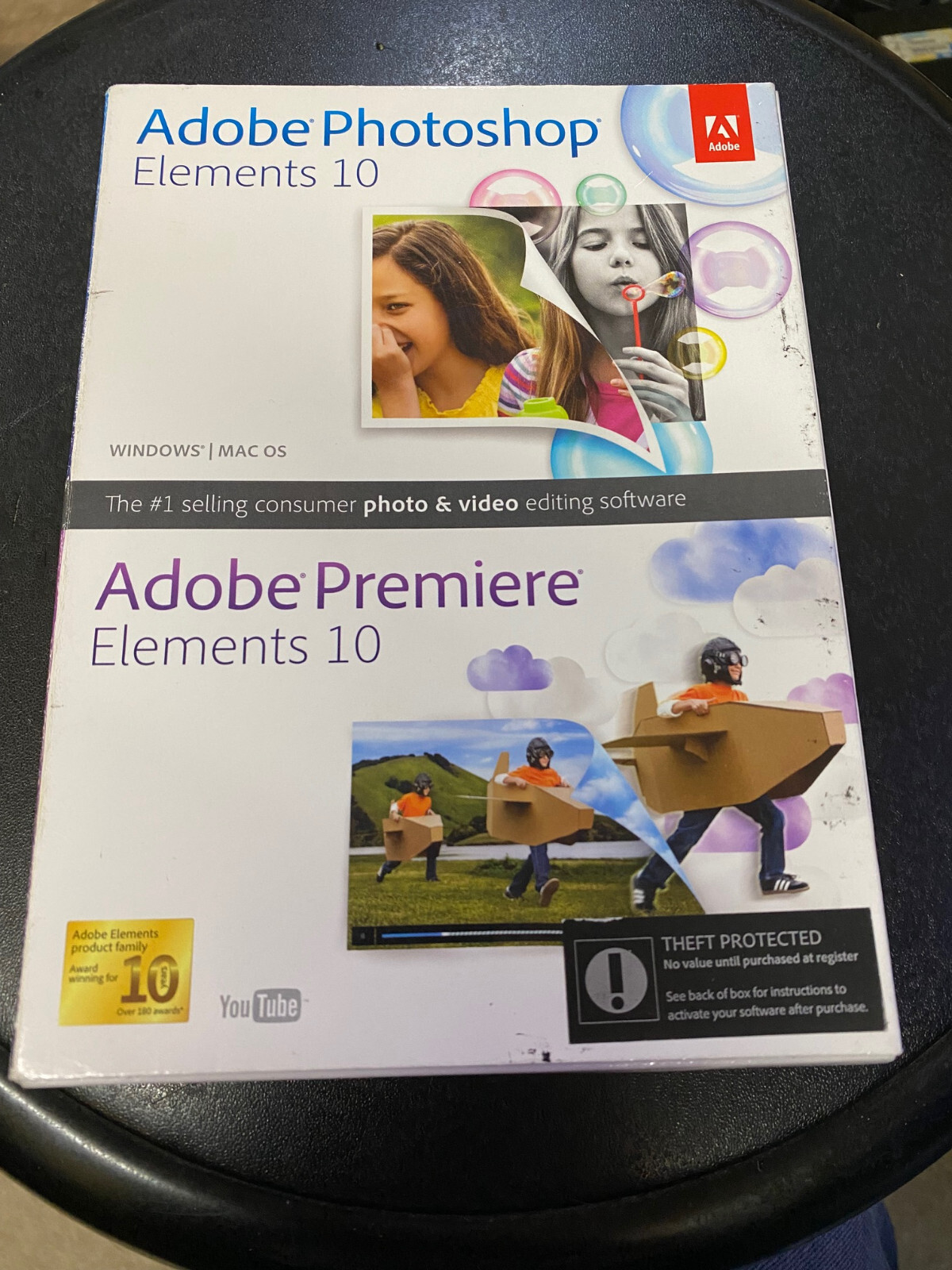 Adobe Photoshop Elements 10 and Premiere Elements 10 - PC, Mac DVD  5 disc set