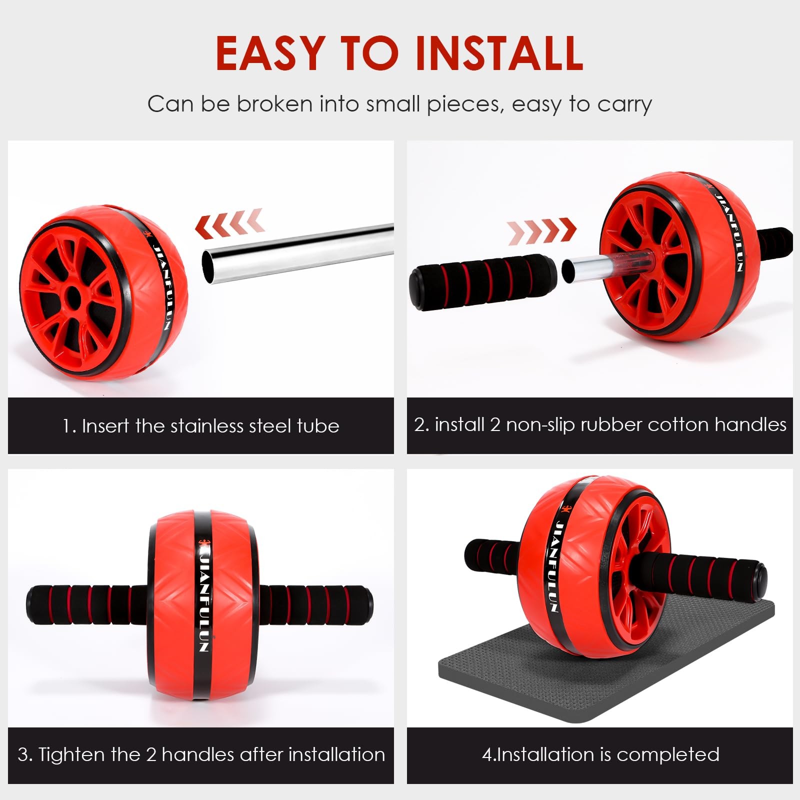 Ab Roller Wheel, Workout Equipment for Abdominal & Core Strength...