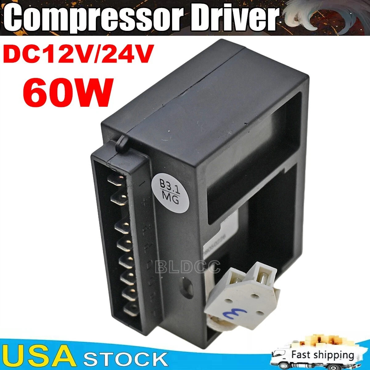 Compressor Controller 60W 12V/24V DC  ZY-CC60D for Mobile Fridge QD DL ZH Series