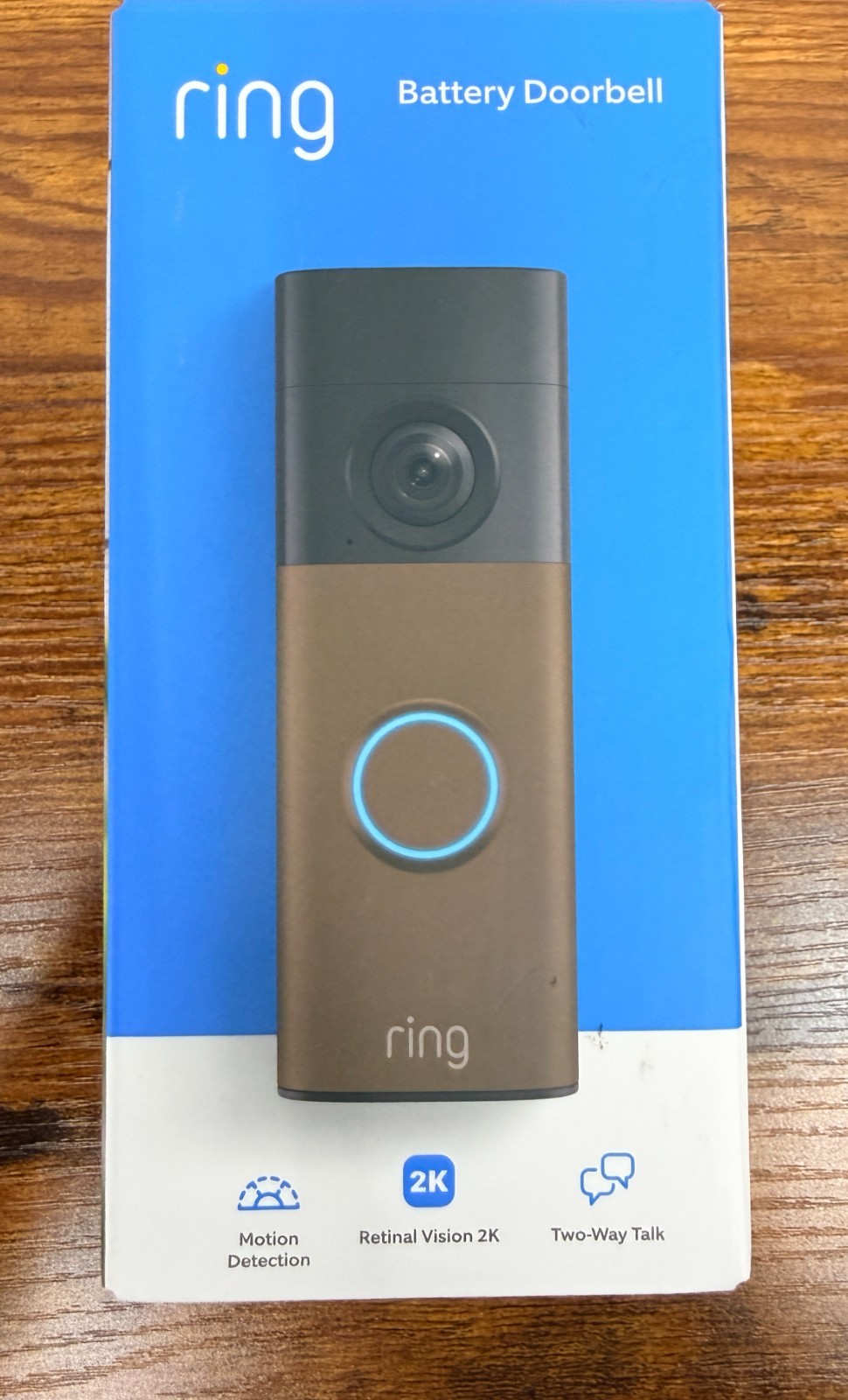 Ring - Battery Doorbell (newest model) Retinal 2K with wide-angle video NEW