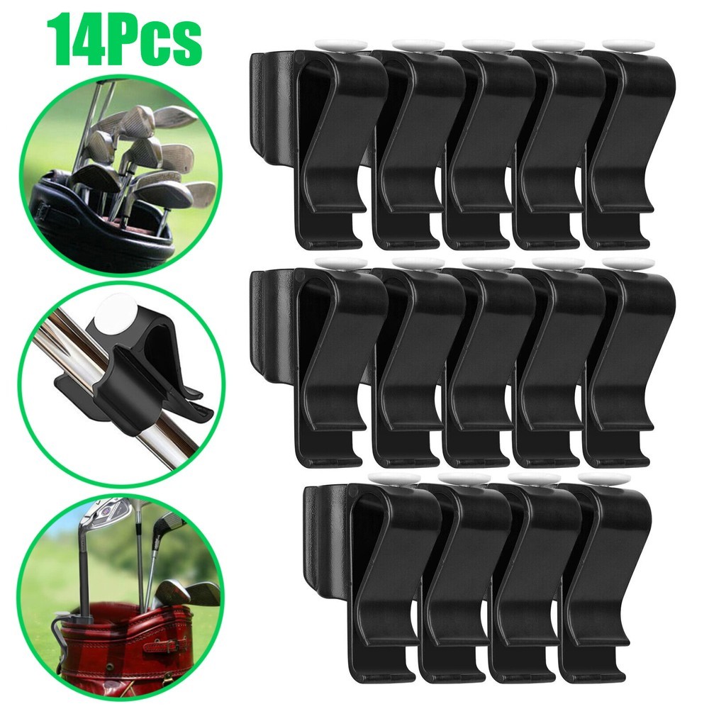 14X Plastic Golf Club Organizer Clip Putter Bag Holder Iron Driver Protector Set