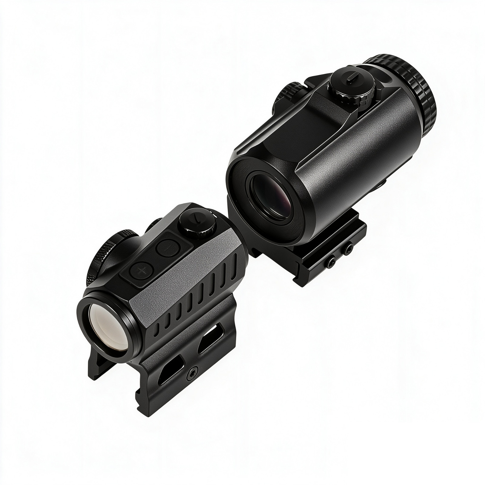 KiTOP 2 MOA Red Green Dot Sight & 3X Magnifier Combo Quick Release Flip Mount