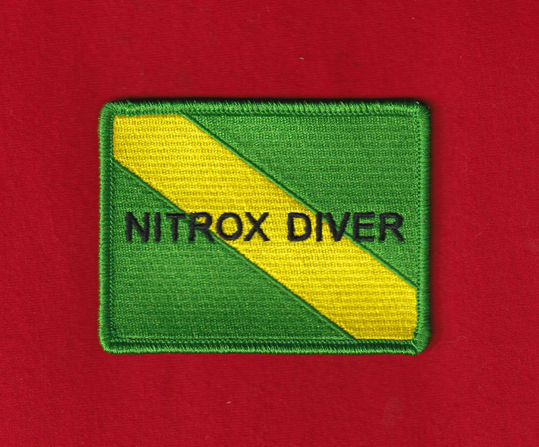 NITROX Dive Flag Fully Embroidered Iron-on Patch SCUBA Diving Diver Down NEW USA