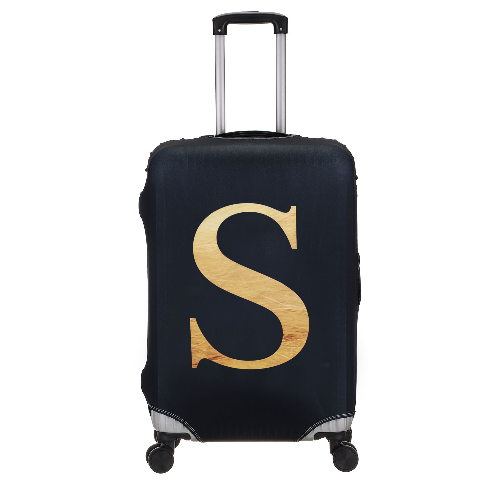 Letter-S Luggage Cover, Suitcase Covers Fits 18-21 Inch Suitcase, Black