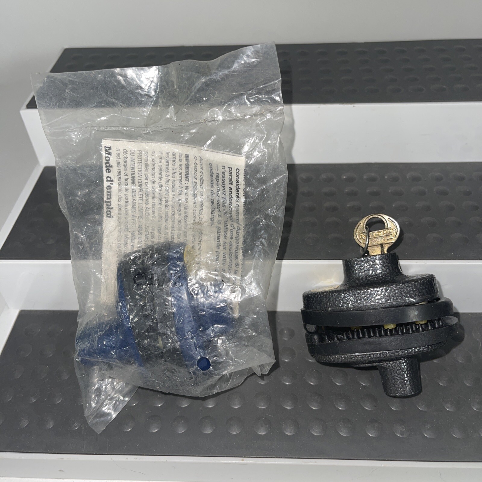 Lot Of Two Master Lock Keyed Gun Trigger Locks, One New Sealed One Used