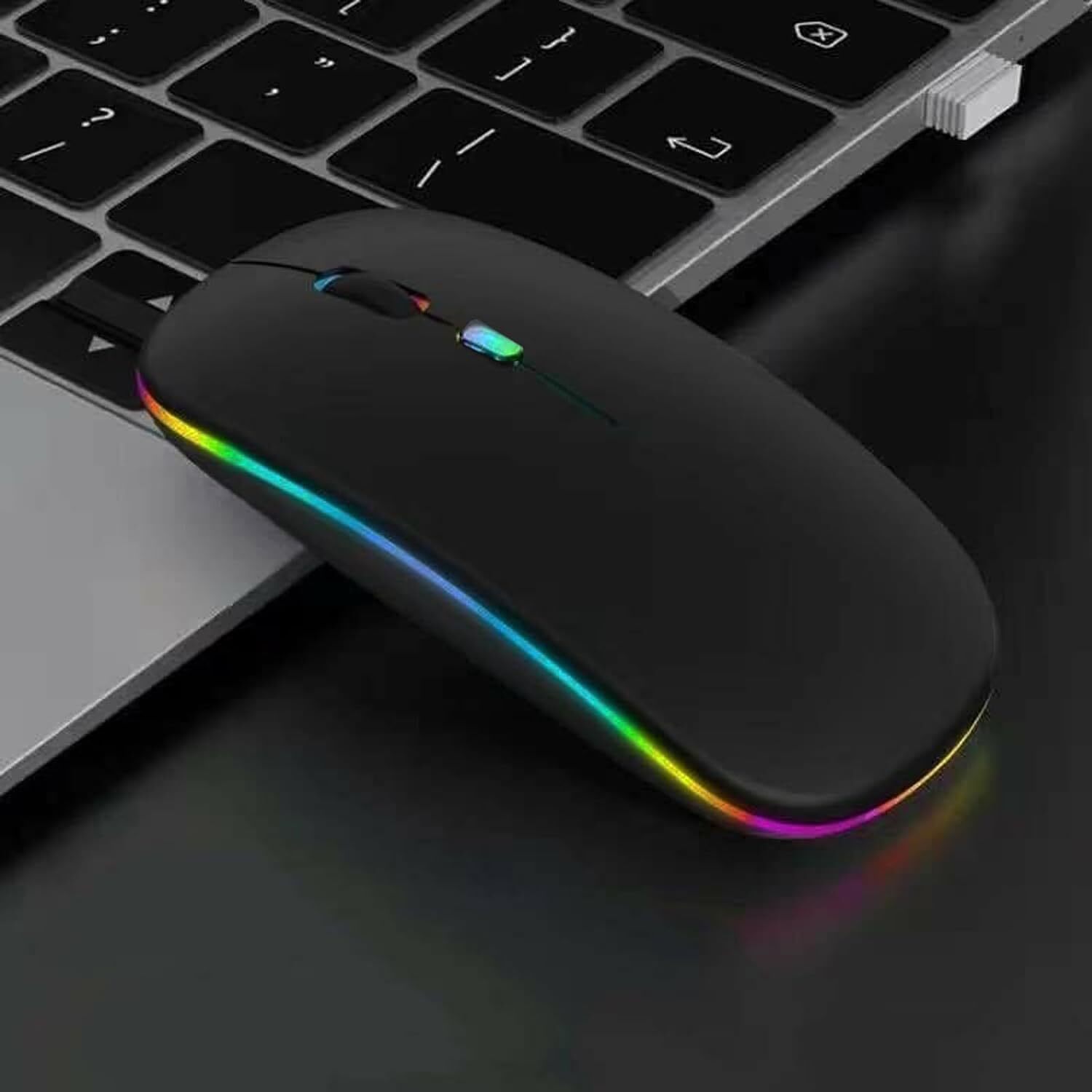 10 Pack LED Wireless Bluetooth Mouse - Dual Mode, Silent & Rechargeable!