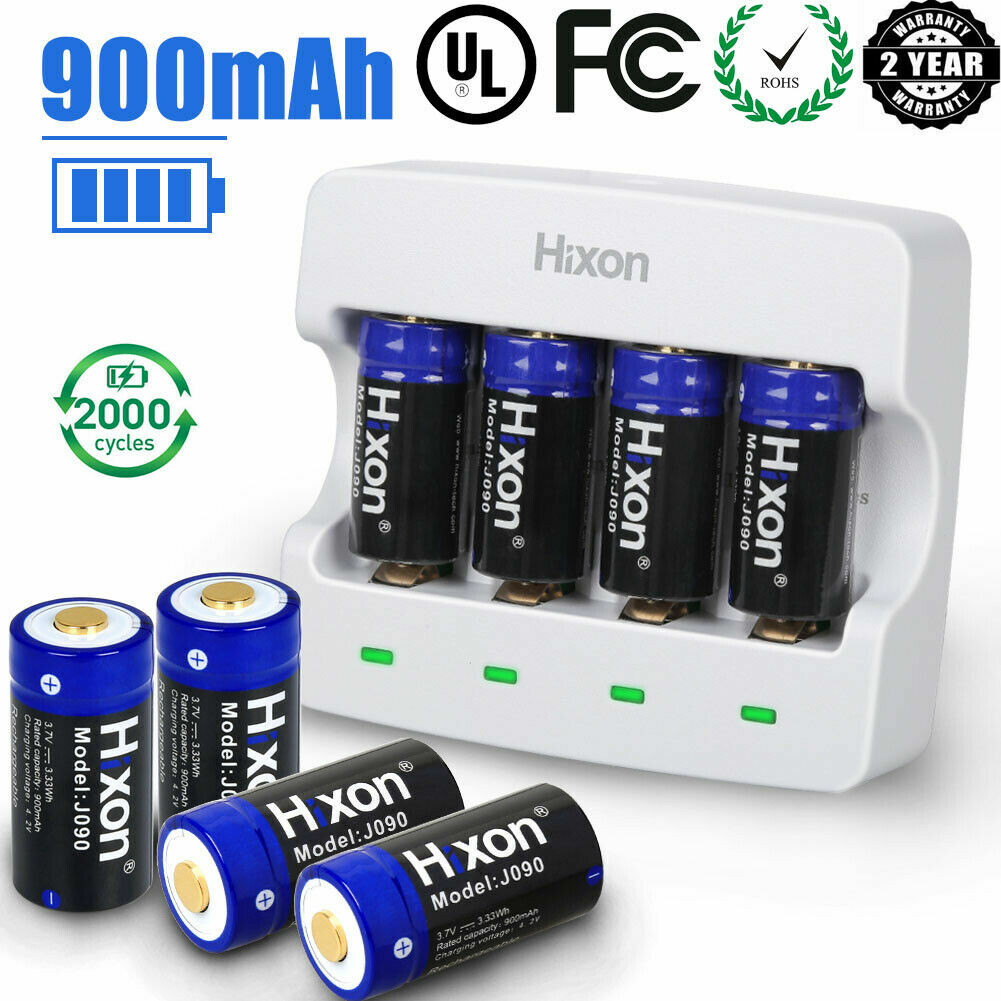 Arlo Camera 3.7V RCR123A Rechargeable Batteries 900mAh RCR123A Smart Charger