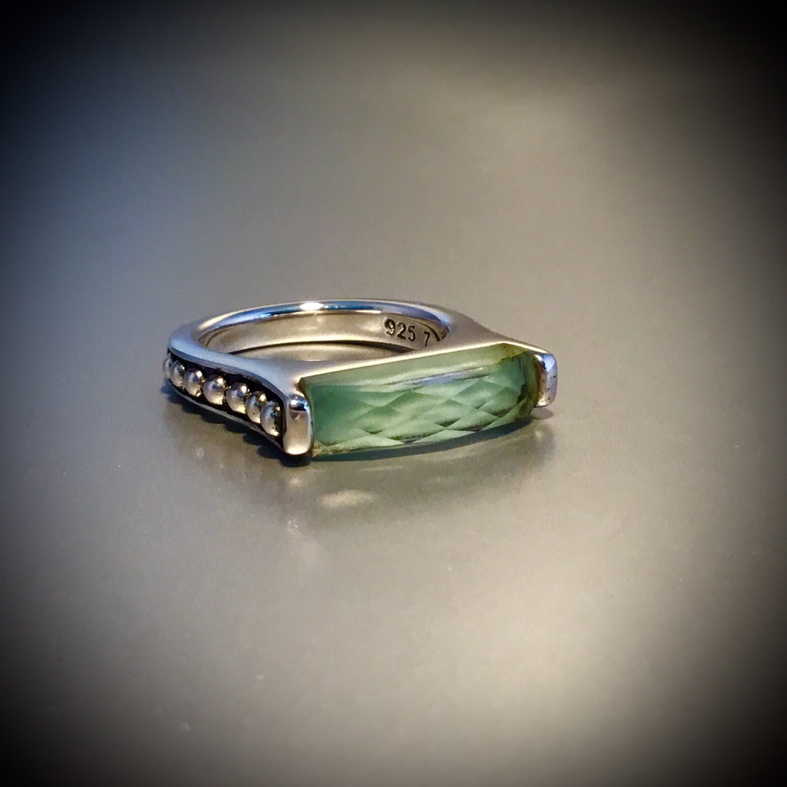 NWT LAGOS STERLING SILVER MAYA STONE STACK RING SIZE 7