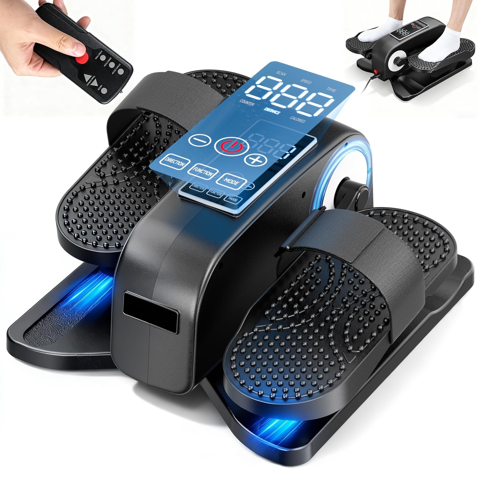 Under Desk Elliptical Machine for Senior, Quiet Motorized Leg Exerciser with ...