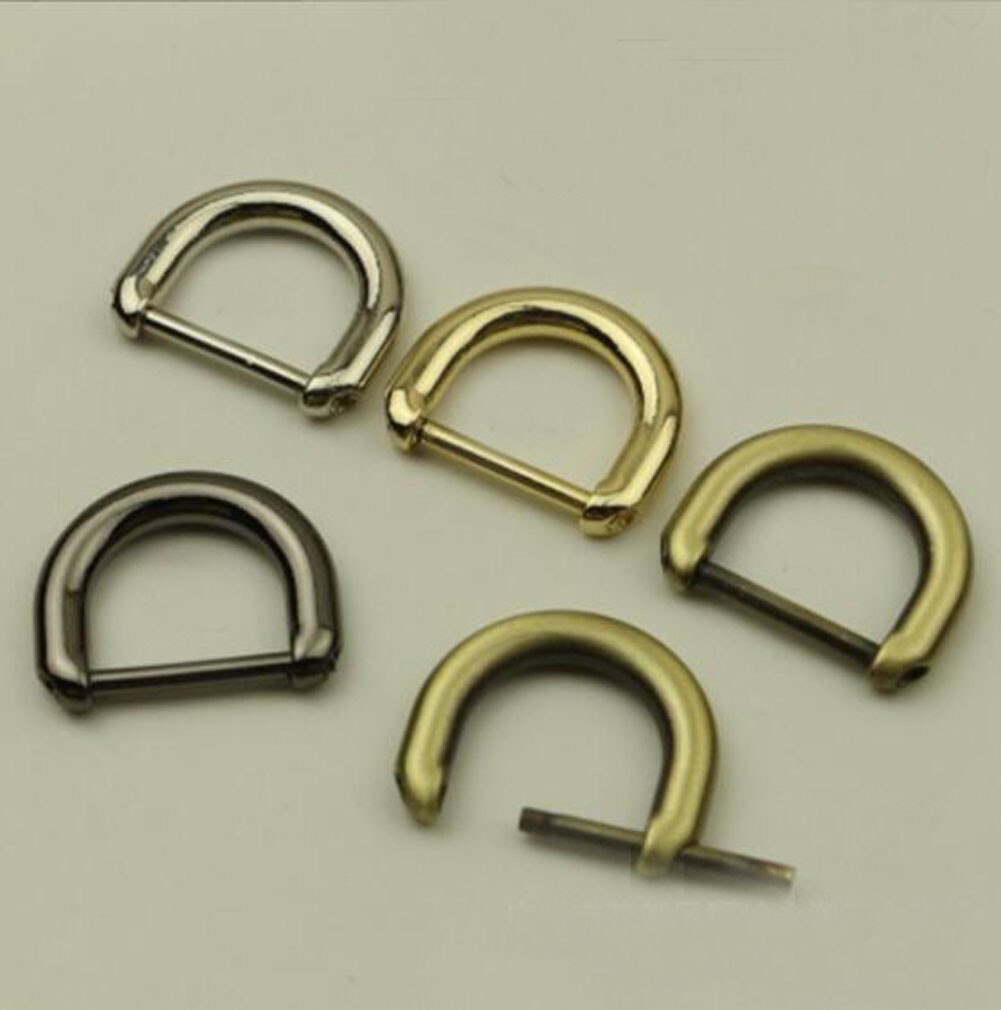Metal Detachable Openable Screw D Ring Clasp Handbag Purse Strap Belt 13 16 20mm