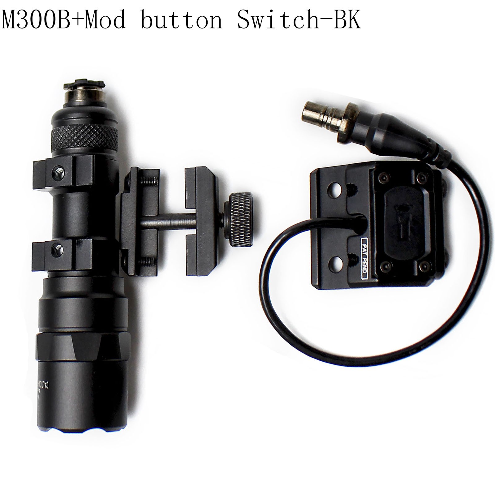 Tactica M300B LED Weapon Light with Remote Pressure Switch + Hot Button Switch