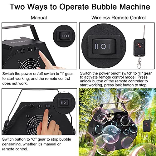 Professional Bubble Machine with Wireless Remote Control, Automatic | Perfect