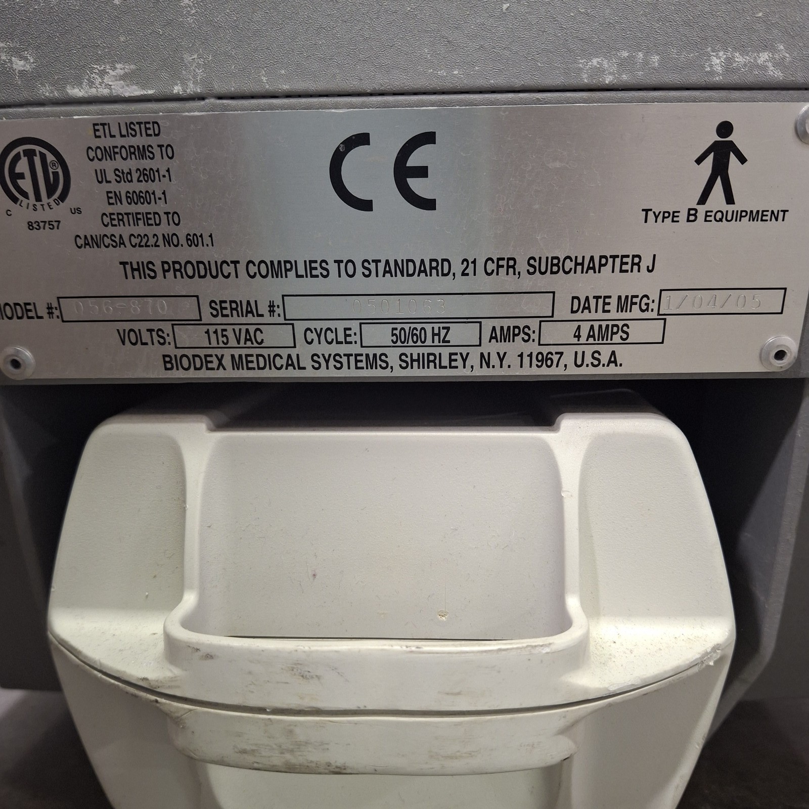 Biodex 056-870 Surgical C-Arm Table