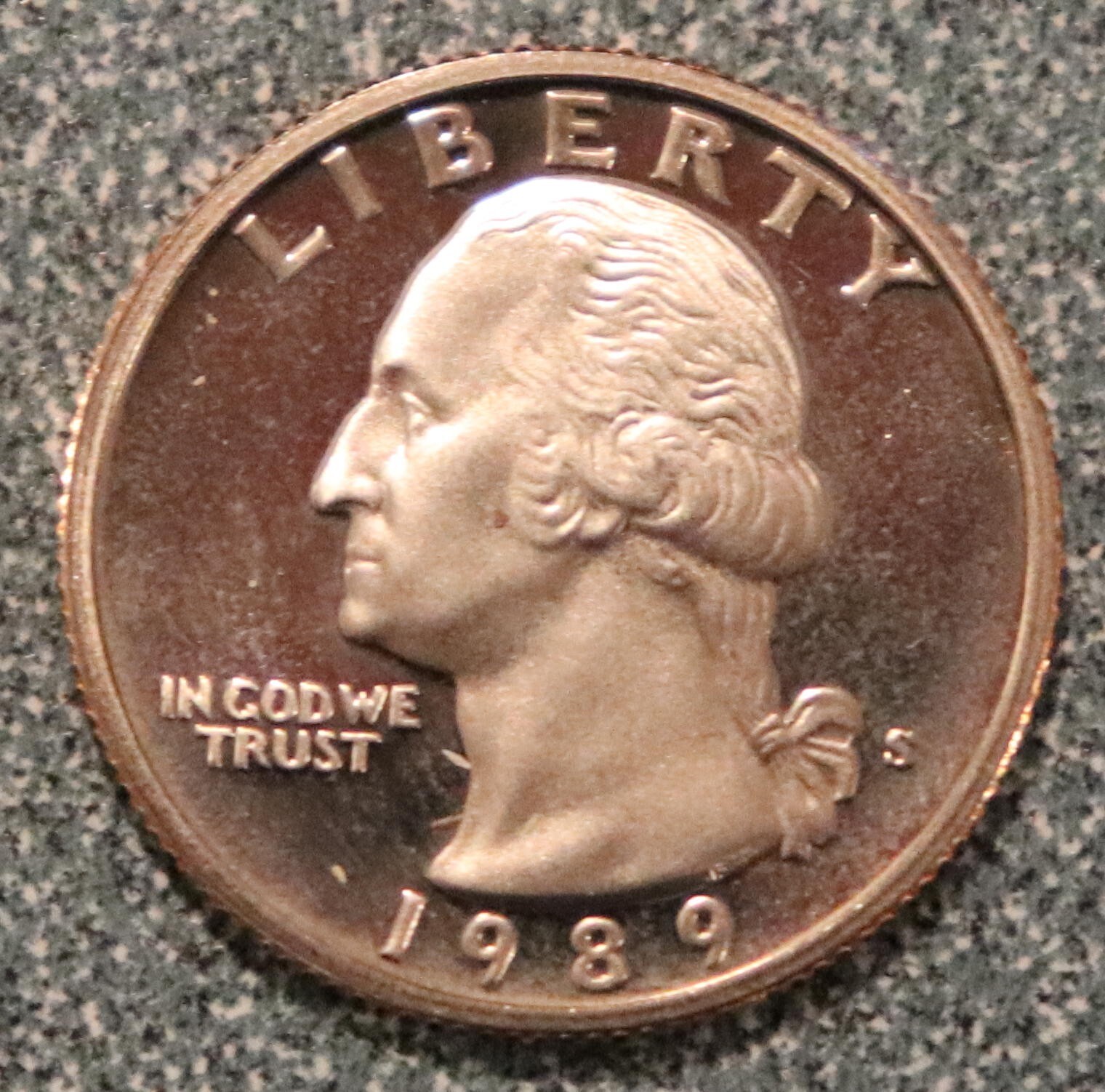 1989-S Clad Proof Washington Quarter