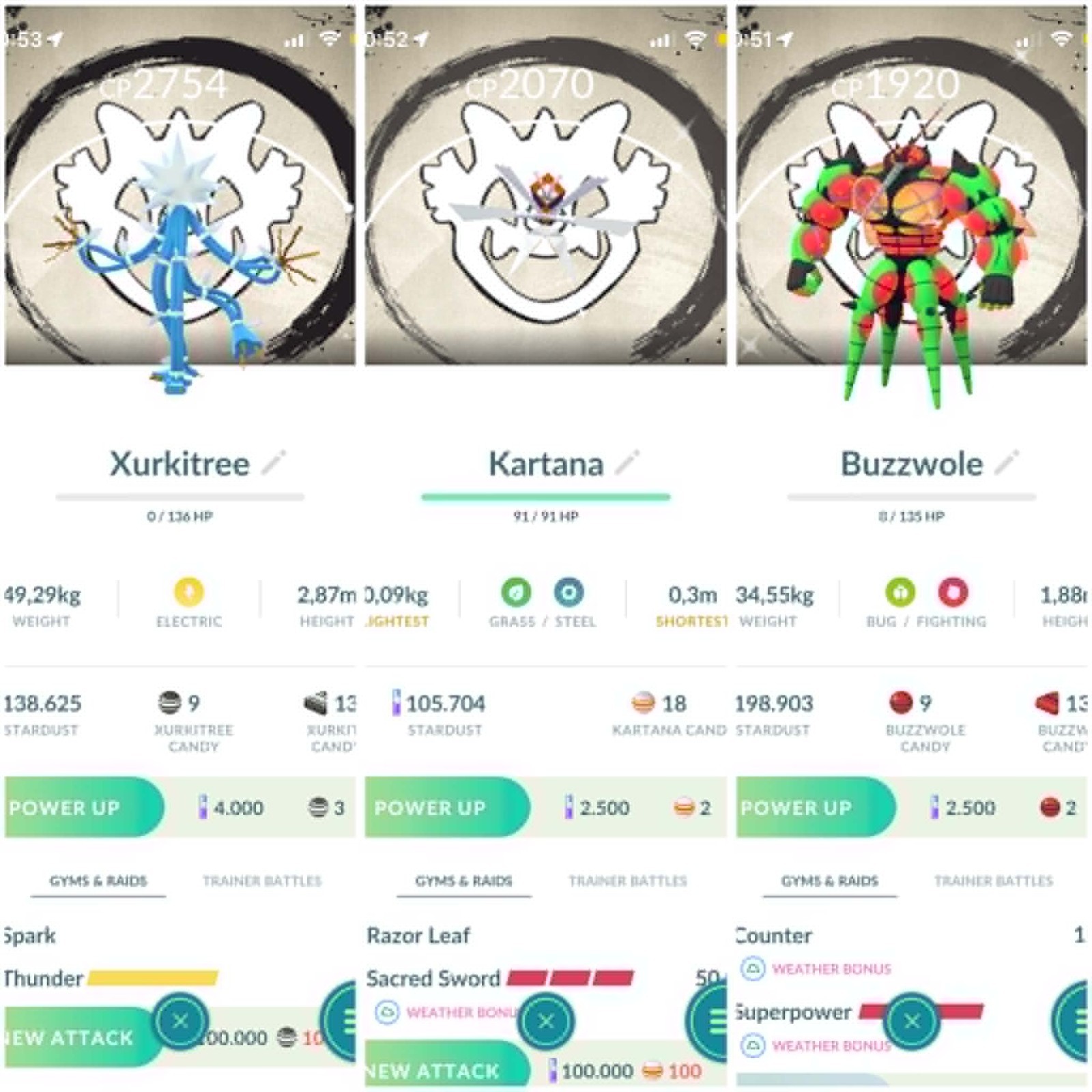 ✨Shiny Buzzwole, Kartana,  Xurkitree ✨ Background Go Fest ✨ - PTC - Description