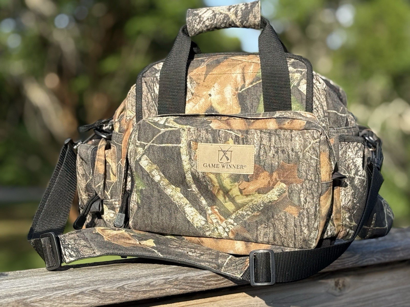 Game Winner Mossy Oak Realtree Camo Hunting Gear Bag 5 Compartments