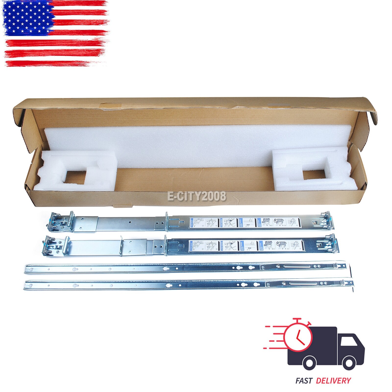 053D7M Rack Rail Kit Server 1U A8 New For Dell PE R420 R430 R440 R620 R630