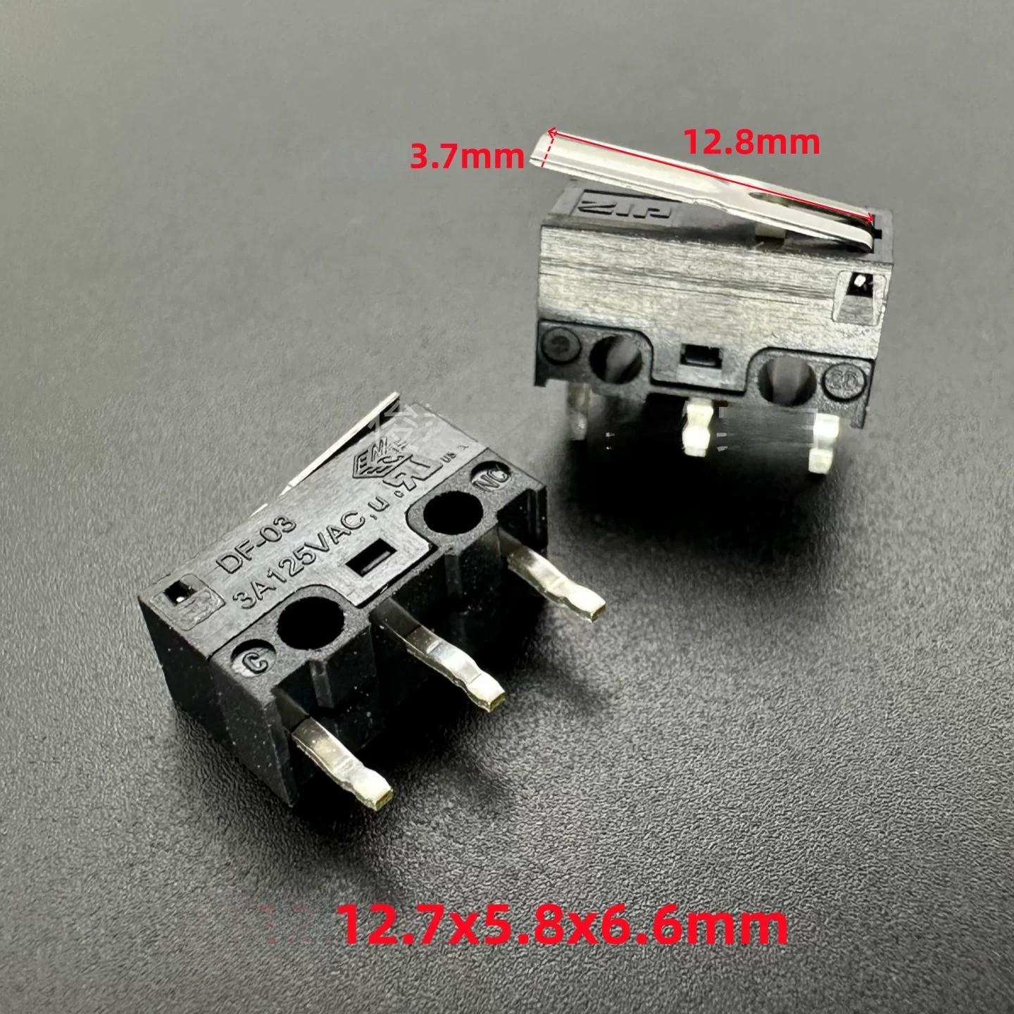 10PCS NEW FIT FOR ZIPPY DF-03S-44F-1-Z small micro switch handle 3A 125VAC