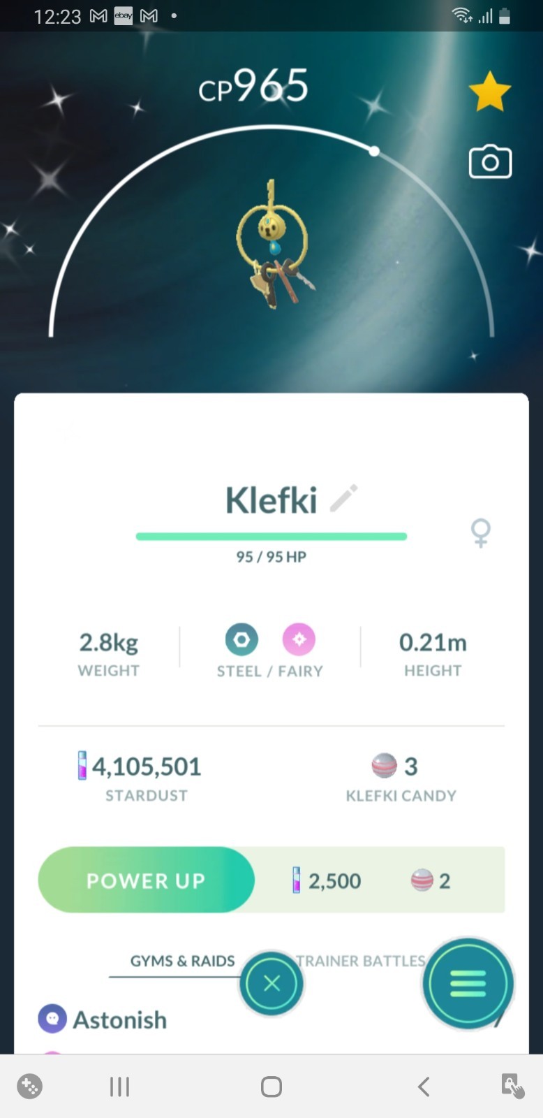 Shiny Klefki registered or ultra friends, Pokémon Go✨