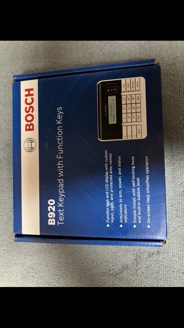 Bosch B920 Text Keypad Control Panel with Function Keys