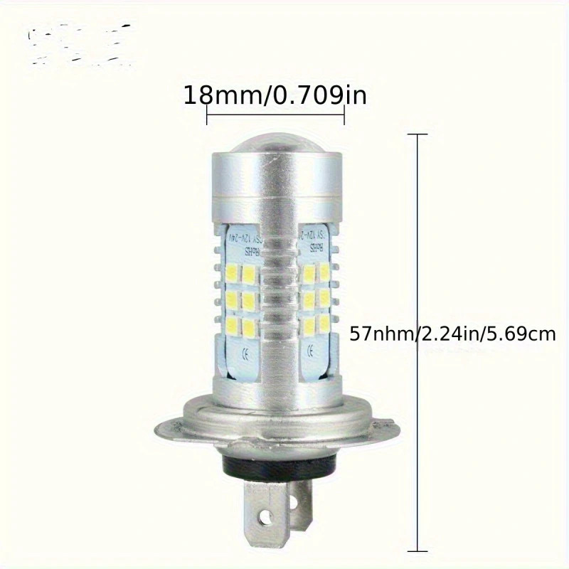 1x LED lamp kit H7 3570 white 6000K COB DRL car fog light 12-24V 110W