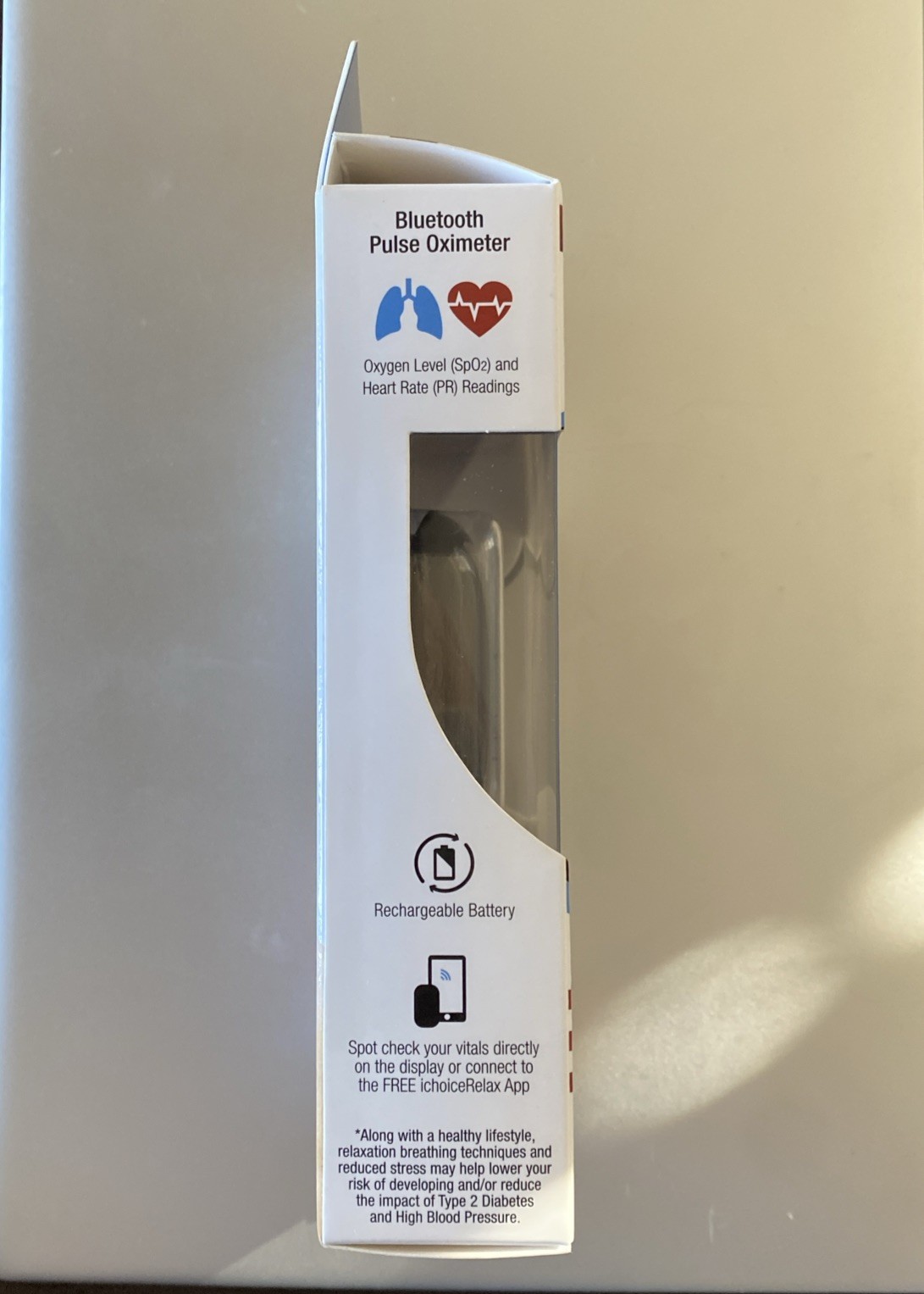 iChoice Smart Pulse Oximeter + Relaxation Coach Bluetooth Heart Rate & Oxygen