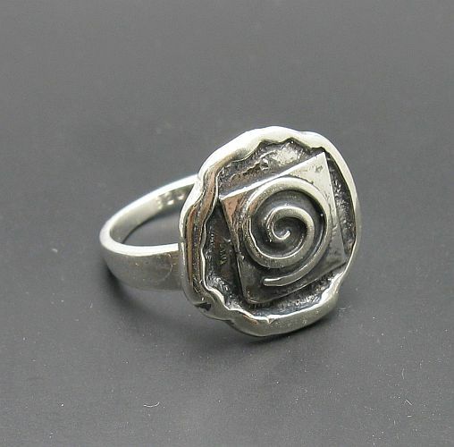Genuine Stylish Sterling Silver Ring Solid 925 Spiral Handmade Hallmarked