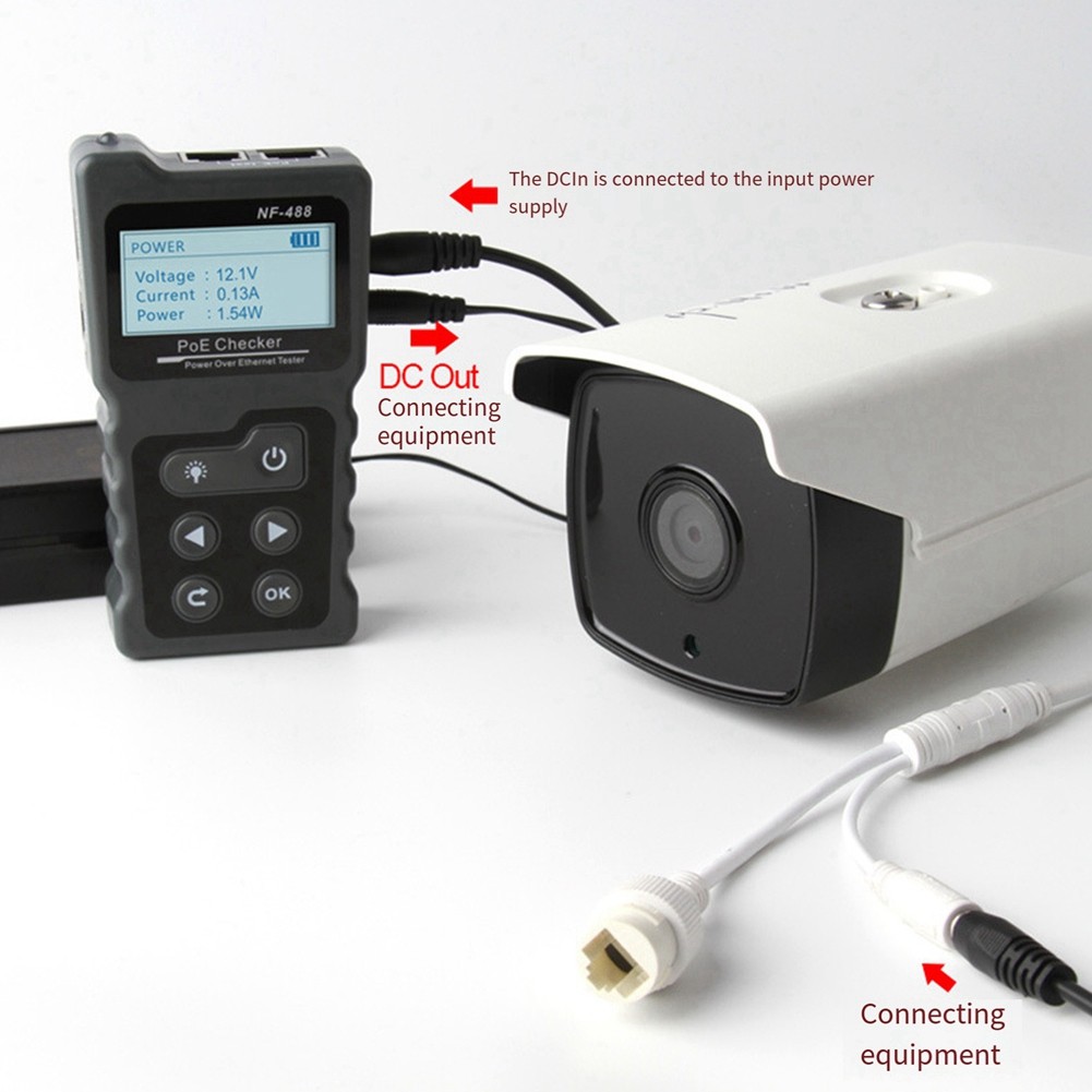 -488 PoE Test Cable Tracker Voltage Checker over the Ethernet Cat54186