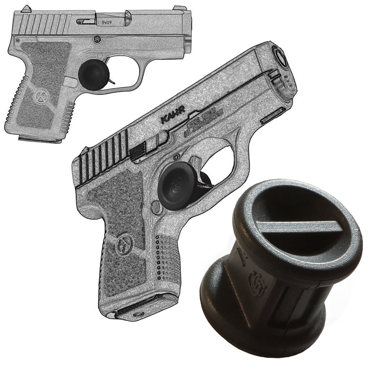 Micro Trigger Stop Holster Fits All Kahr Models Except P380 2 Pack Red (s16)