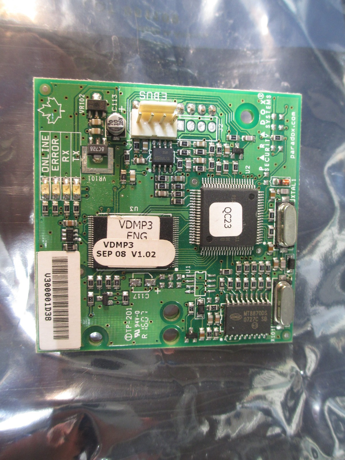 Paradox VDMP3English Plug-In Voice Module