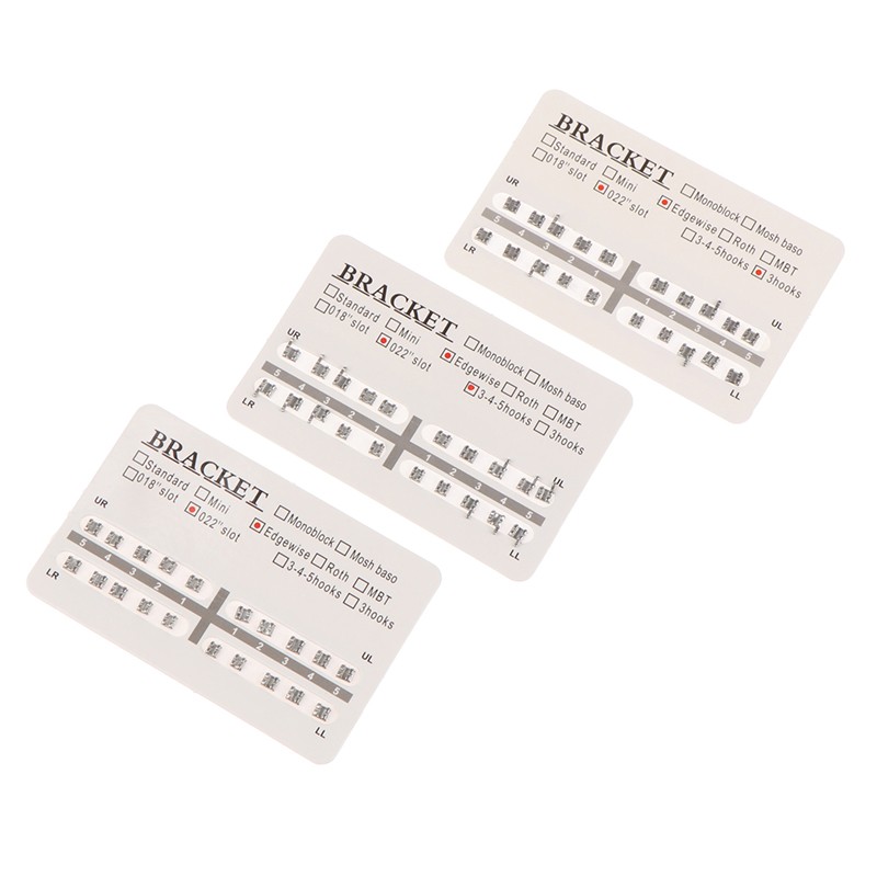 20pcs/set Dental Orthodontic Mini Edgewise Metal Bracket with/no hooks