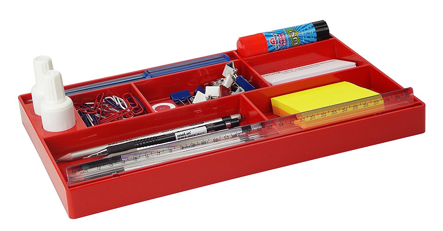Acrimet Drawer Organizer (Solid Red Color)
