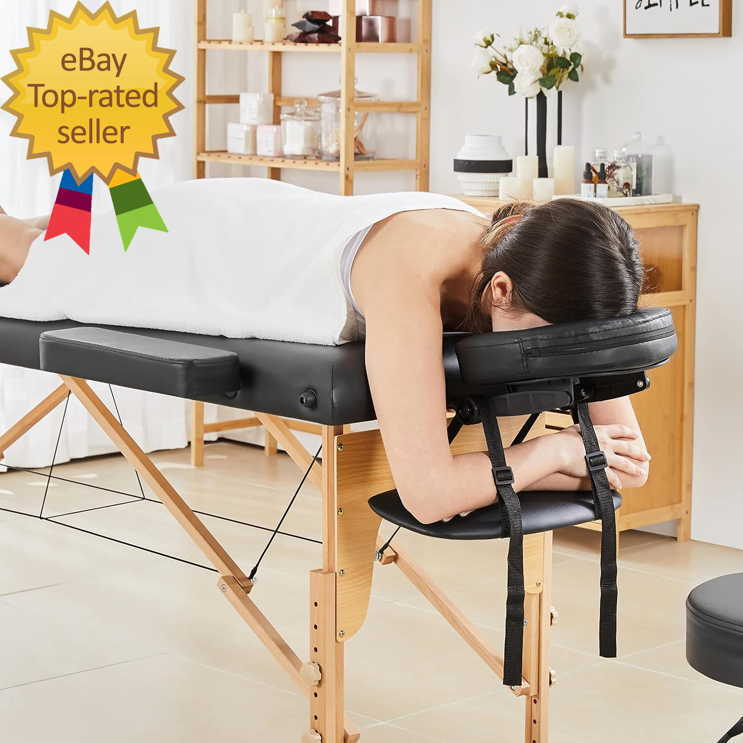 Massage Table Lash Bed Portable Massage Spa Bed Beauty Tattoo Table Adjustable