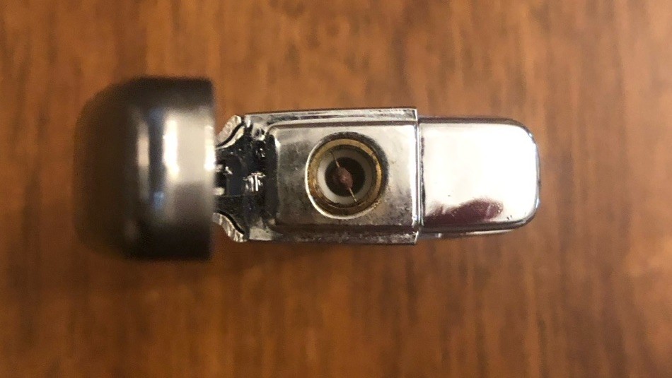 Silver Tone Joker Flip Top Lighter