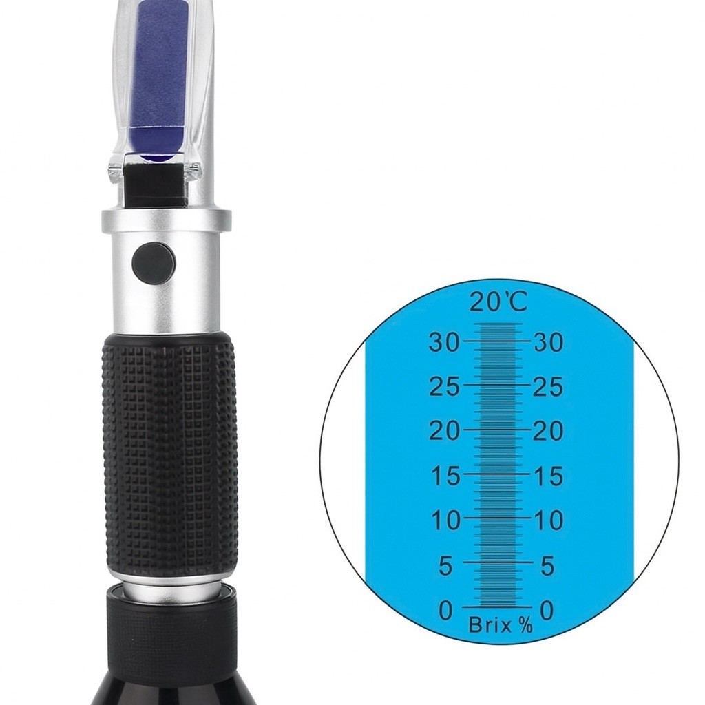 0-32% Brix Refractometer ATC Sugar Tester for Honey Juice Wine Beer New Handheld