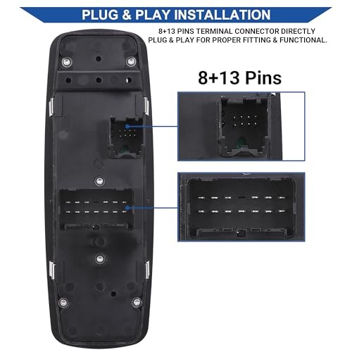 Power Window Switch Master Control Button Left Driver Side Compatible with