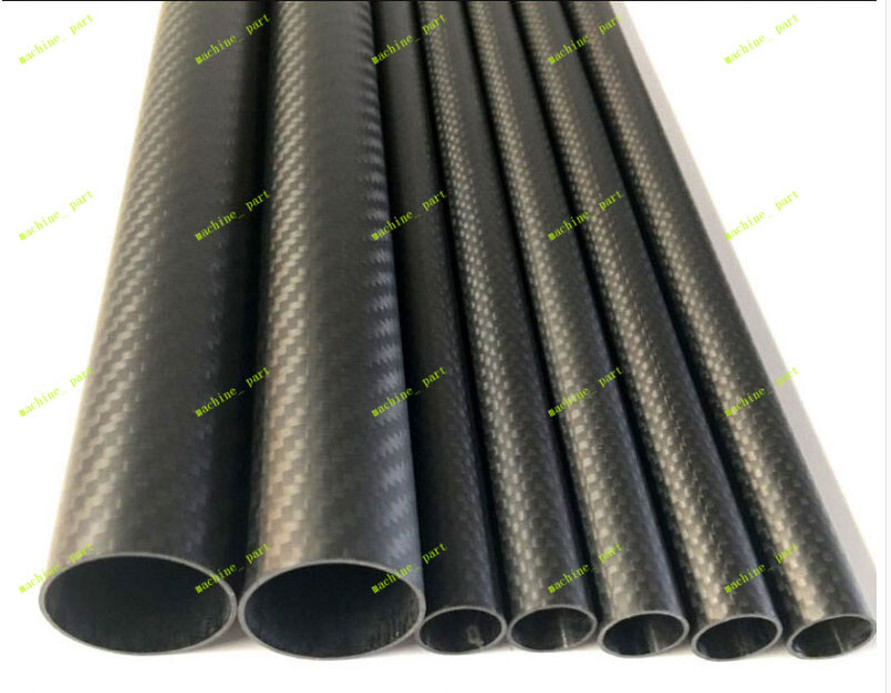 3K Carbon Fiber Round Tube 5 8 10 12 14 15 16 18 20 22 24 26 28 30mm x500mm Pipe