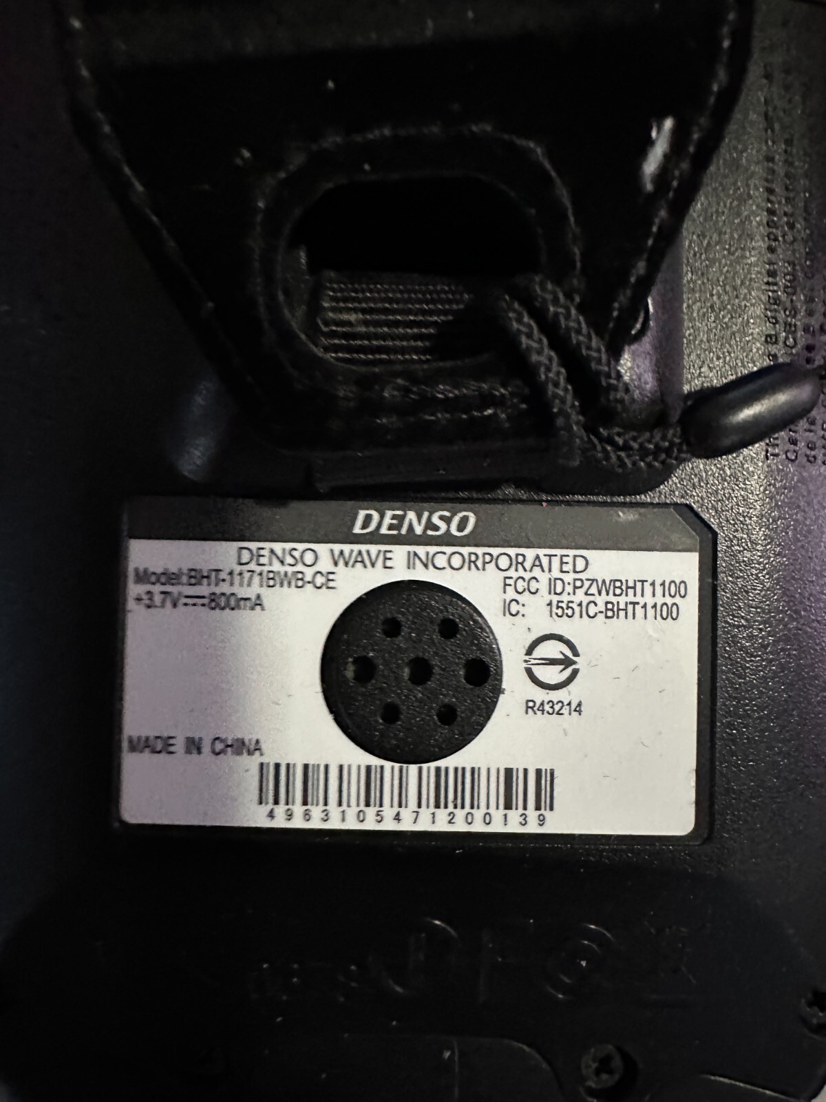 DENSO BHT-1171 BWB-CE BARCODE SCANNER