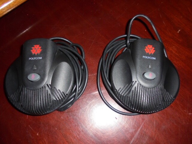 POLYCOM SOUNDSTATION 2 EXTENDED MICROPHONE 2201-07155-605 Set of 2