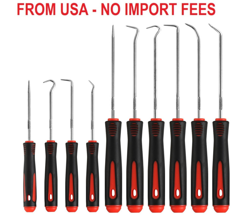 Hook and Pick Set – 10PCS Precision Pick Tools with Non-Slip Grip for Automotive