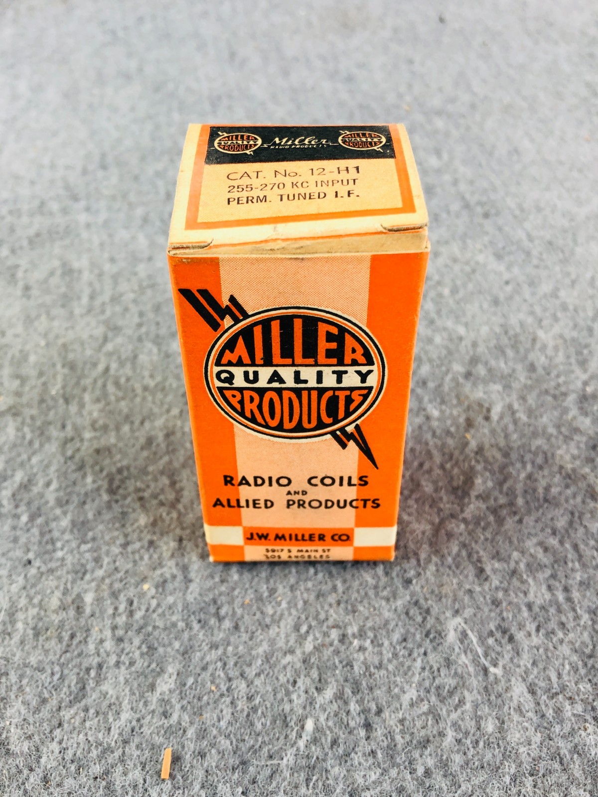 Miller 12-H1 IF Transformer 255–270 KC NOS w/ Box ~ Vintage Radio Part