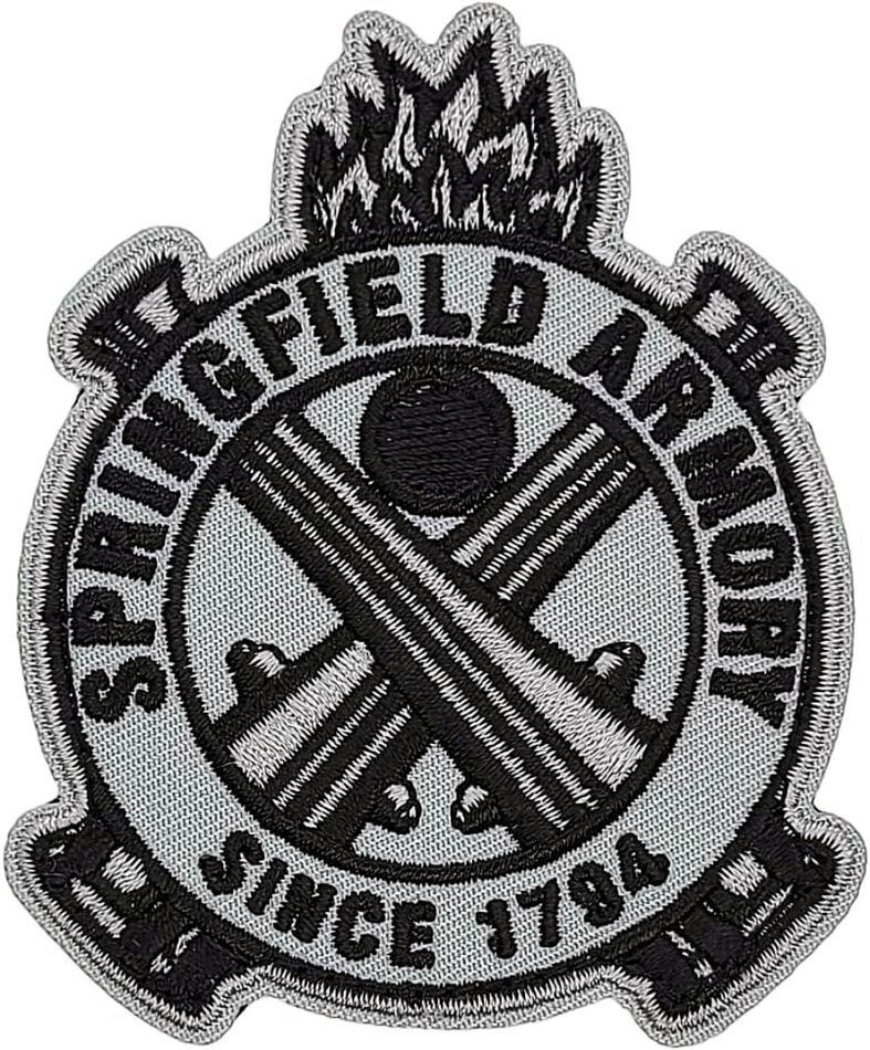 Springfield Armory Embroidered MORALE PATCH - 3.0 inch HOOK FASTENER BACKING