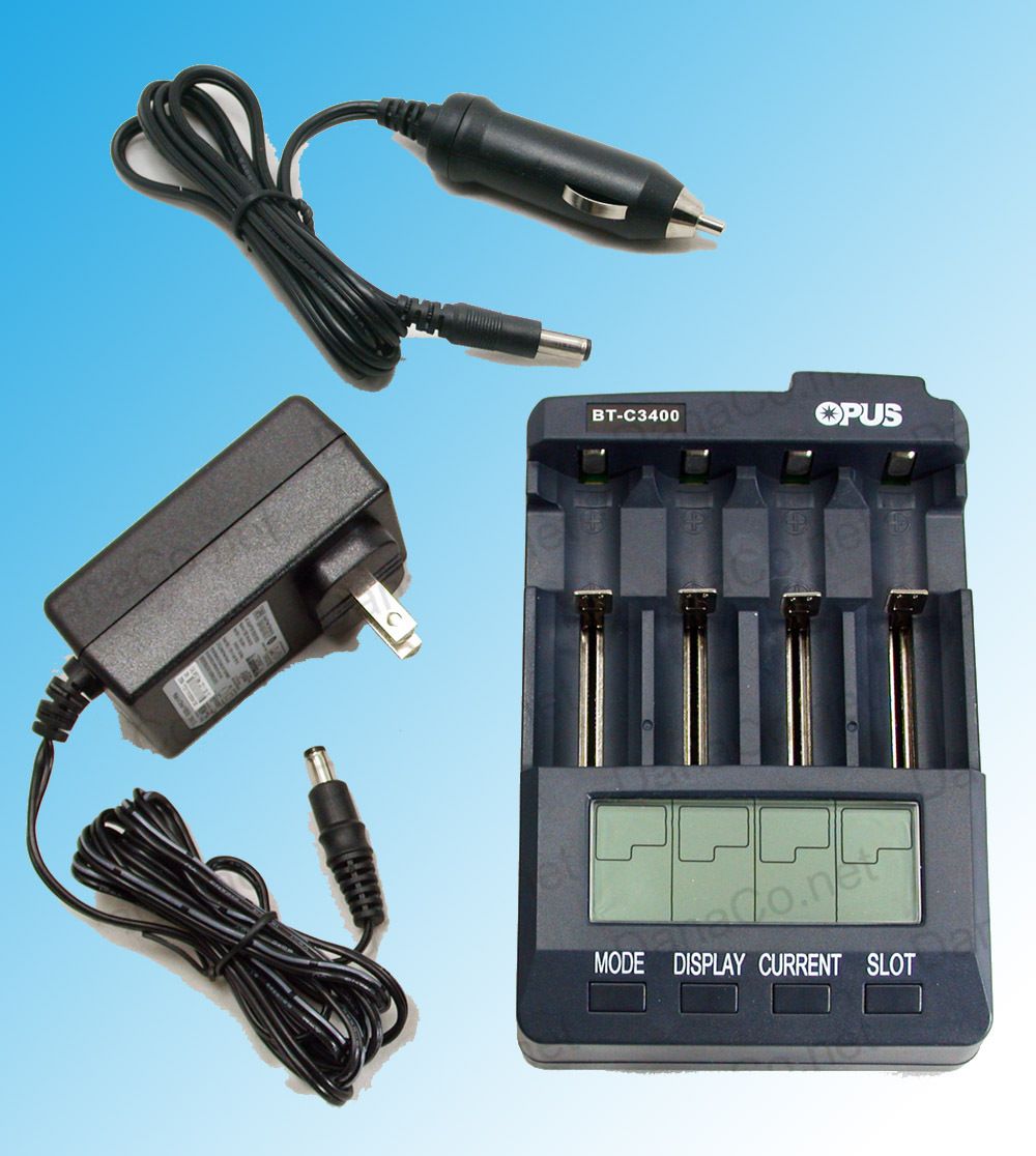BT-C3400 V3.1 Battery Charger Analyzer Li-ion NiMH 18650 AA AAA Car Adapter