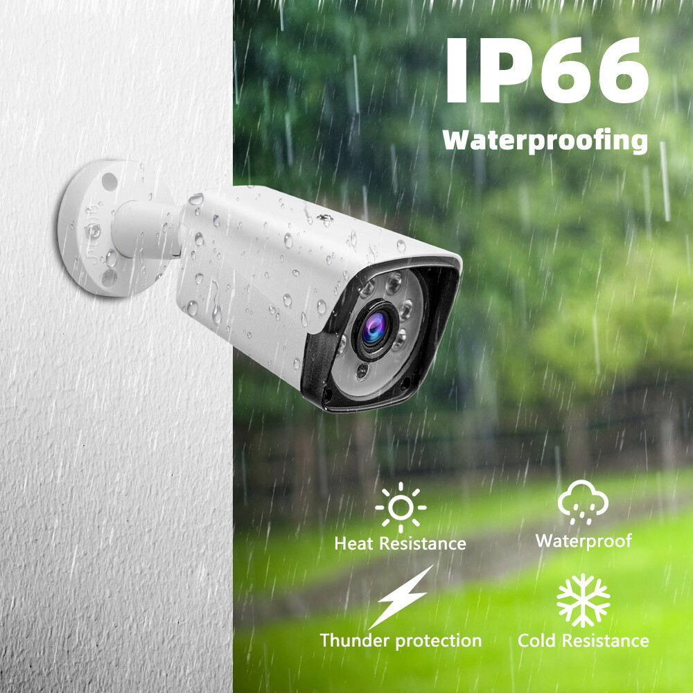 5MP Wired Security Camera System DVR 1080P Outdoor 8CH H.265+ CCTV Wifi DVR Kit