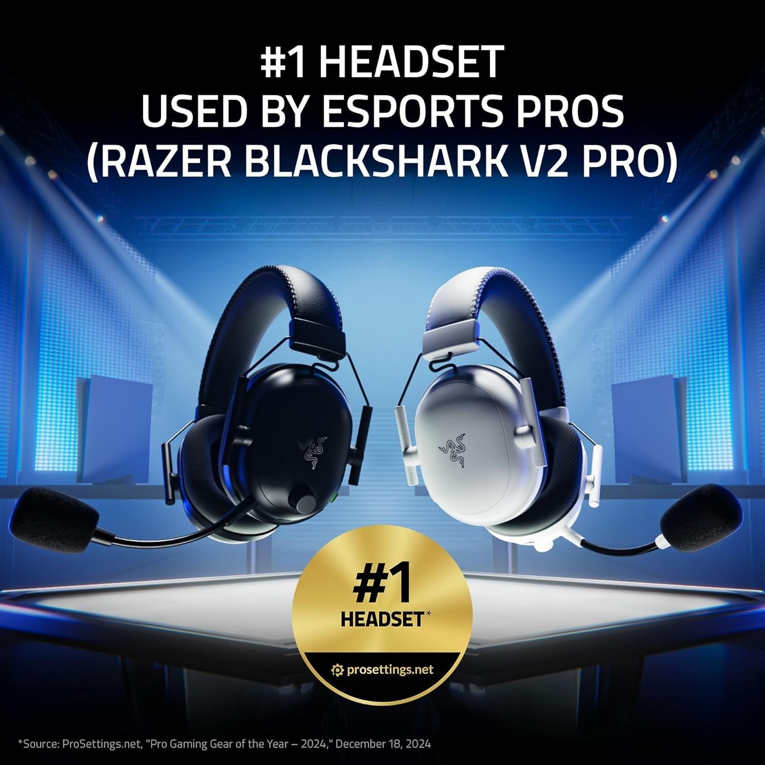 Razer - BlackShark V2 Pro Wireless Gaming Headset for PS5 - White