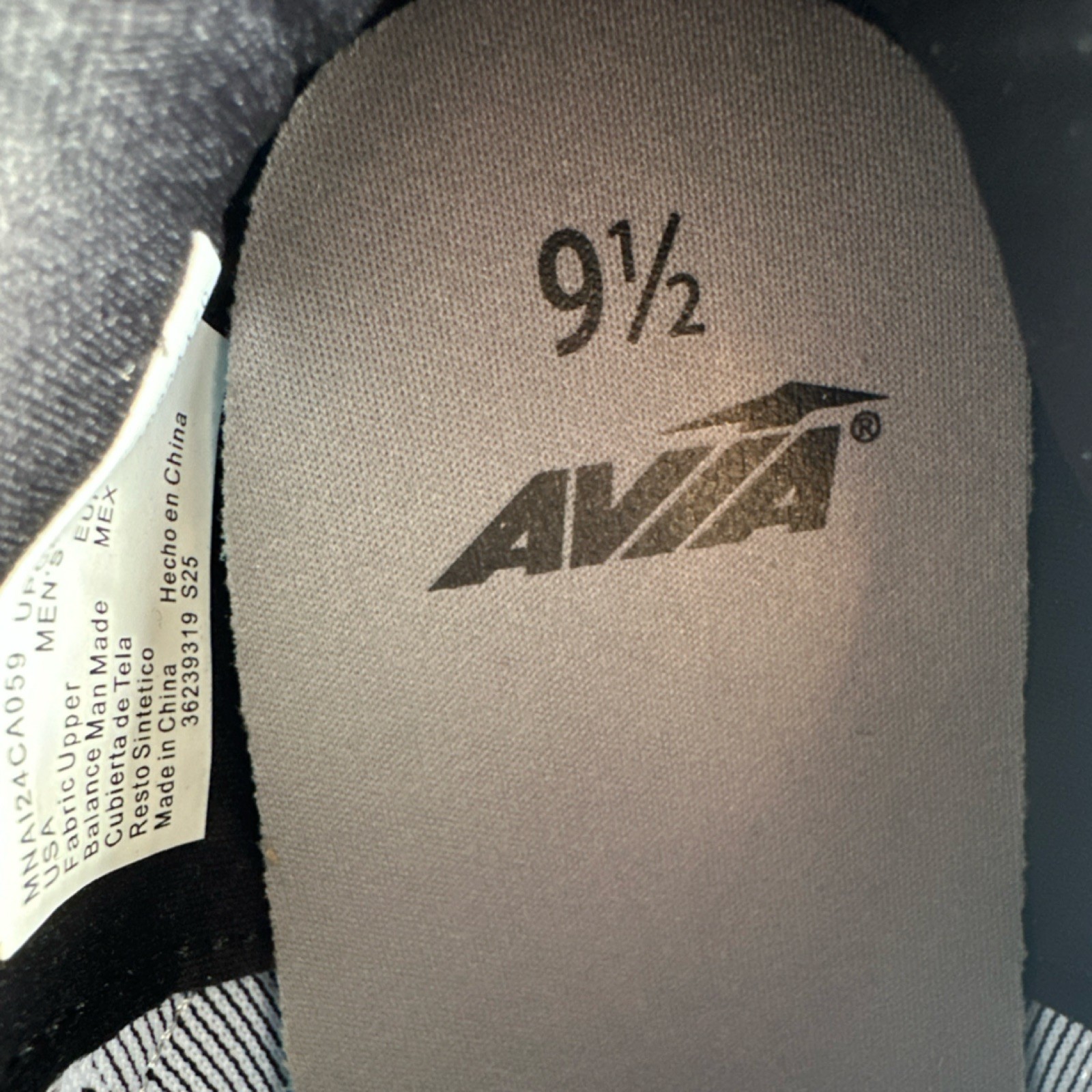Avia Men's Running Shoes Black Gray Green Fabric Breathable Low Top Size 9.5