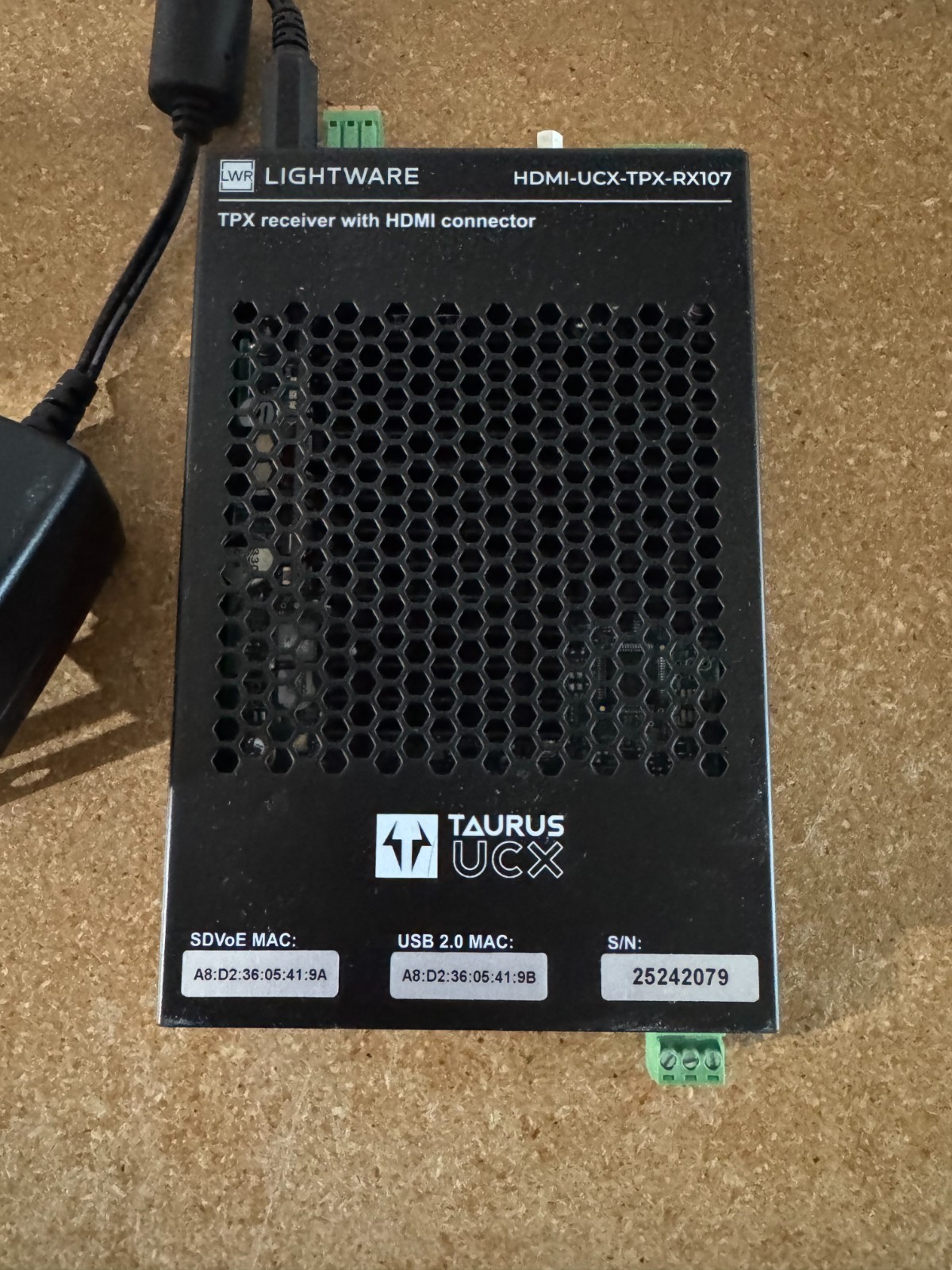 Lightware HDMI-UCX-TPX-RX107 UCX Matrix Switcher Receiver W Power